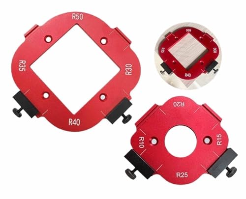 4 In 1 Arc Angle Positioning Template, Corner Radius Jig Router Template Aluminiumlegierung Corner Radius Template Reusable Woodworking DIY Positioning Tool For Cutting Machine (Color : A+B) von THUCHENYUC