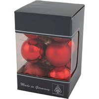 Thüringer Glasdesign - Weihnachtskugeln Rot ø 4 cm aus Glas - 12er Pack von THÜRINGER GLASDESIGN