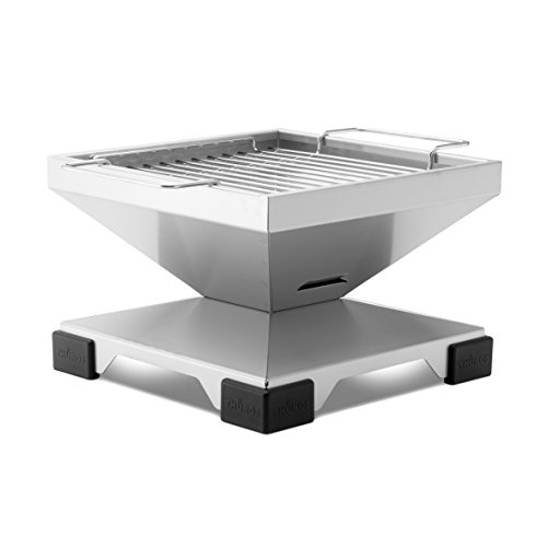 THÜROS T1 Edelstahl Tischgrill – Kompakter Holzkohlegrill mit 30x30 cm Grillfläche, erweiterbar, spülmaschinengeeignet, ideal für Camping und Balkon von THÜROS