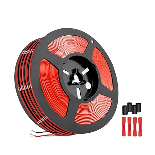 Flexible Silikon-Elektronikdraht-THUN-CT 1,3 mm² 16AWG-12m(6m schwarz und 6m rot) mit niedrigem Widerstand und hoher Temperaturbeständigkeit von THUN-CT