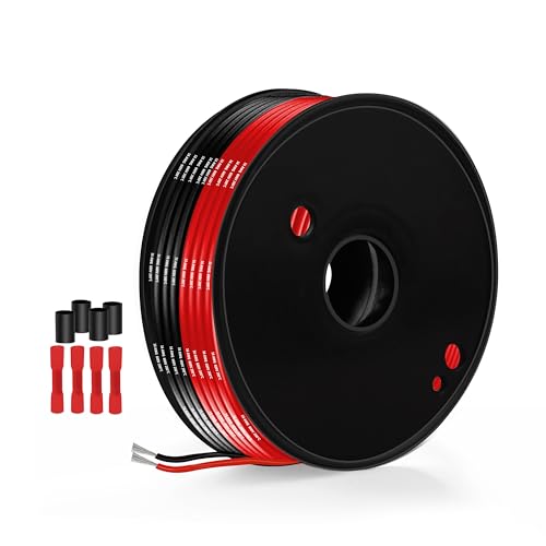 Flexible Silikon-Elektronikdraht-THUN-CT 1,3 mm² 16AWG-24m(12m schwarz und 12m rot) mit niedrigem Widerstand und hoher Temperaturbeständigkeit von THUN-CT