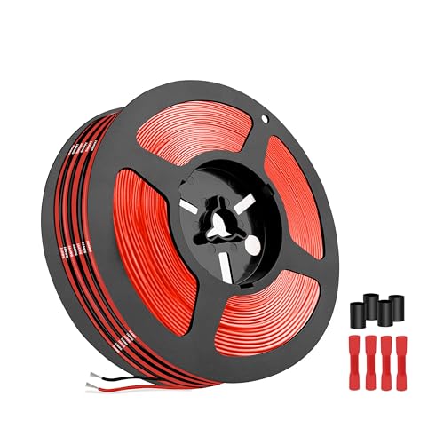 Flexible Silikon-Elektronikdraht-THUN-CT 1,3 mm² 16AWG-6m(3 Meter schwarz und 3 Meter rot) mit niedrigem Widerstand und hoher Temperaturbeständigkeit von THUN-CT