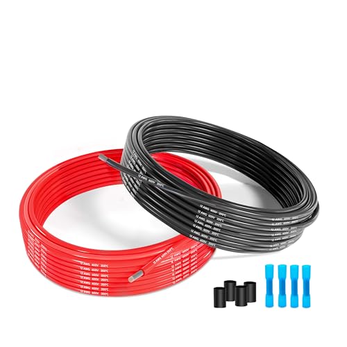 Flexible Silikon-Elektronikdraht-THUN-CT 3,33mm²12AWG - 24m (12m schwarz und 12m rot) mit niedrigem Widerstand und hoher Temperaturbeständigkeit von THUN-CT