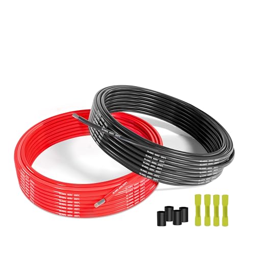 Flexible Silikon-Elektronikdraht-THUN-CT 5,26 mm² 10AWG-24m (12m schwarz und 12m rot) mit niedrigem Widerstand und hoher Temperaturbeständigkeit von THUN-CT
