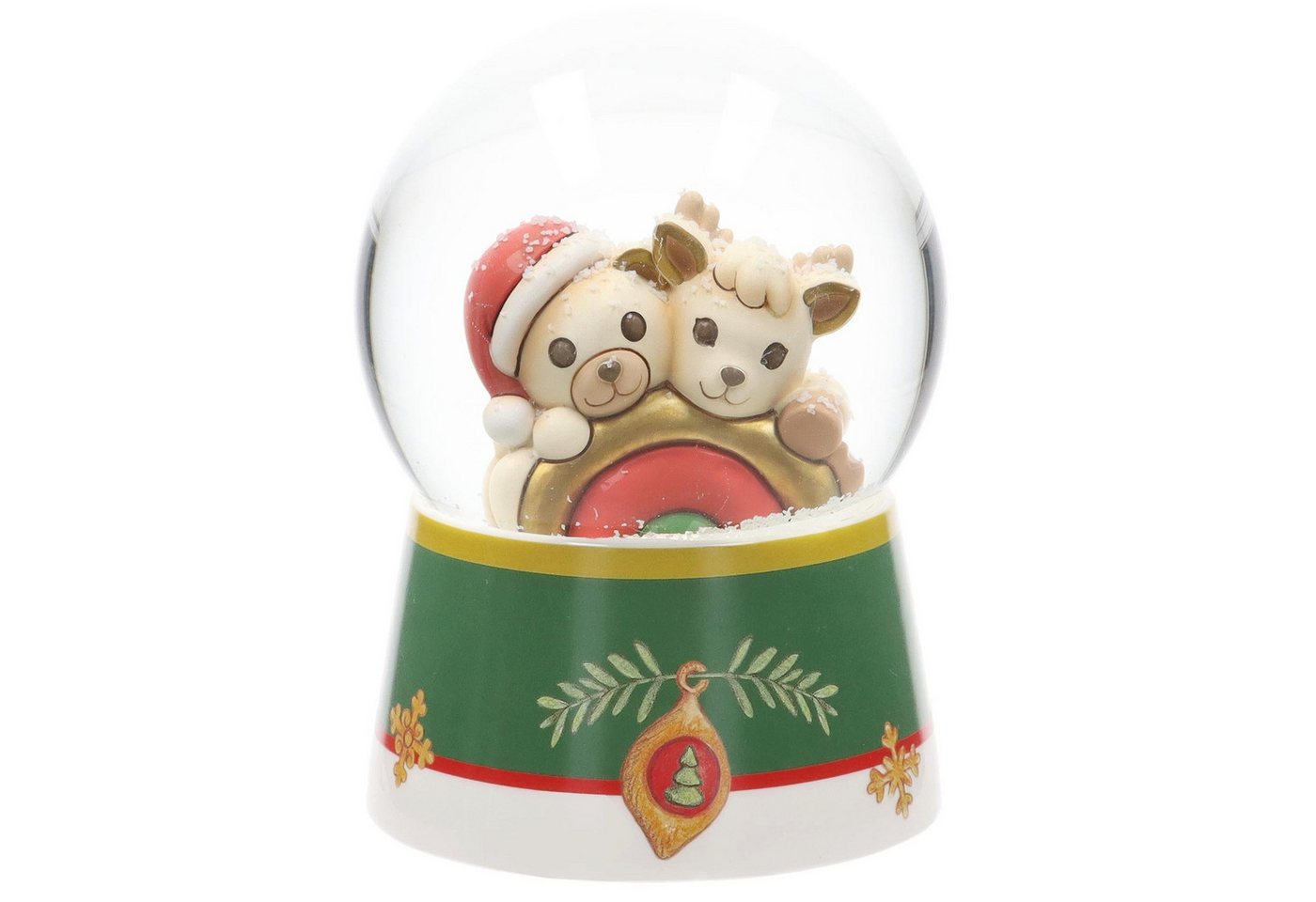 THUN SpA Dekofigur THUN 'Schneekugel mit Teddy und Rentier Robin' 2023 von THUN SpA