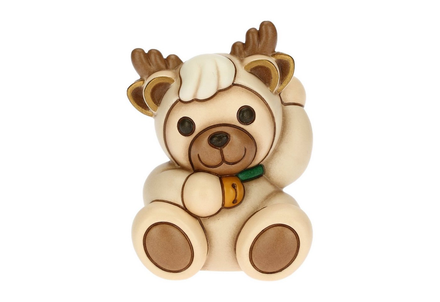 THUN SpA Dekofigur THUN 'Teddy in Rentierkostüm aus Keramik, klein' 2023 von THUN SpA