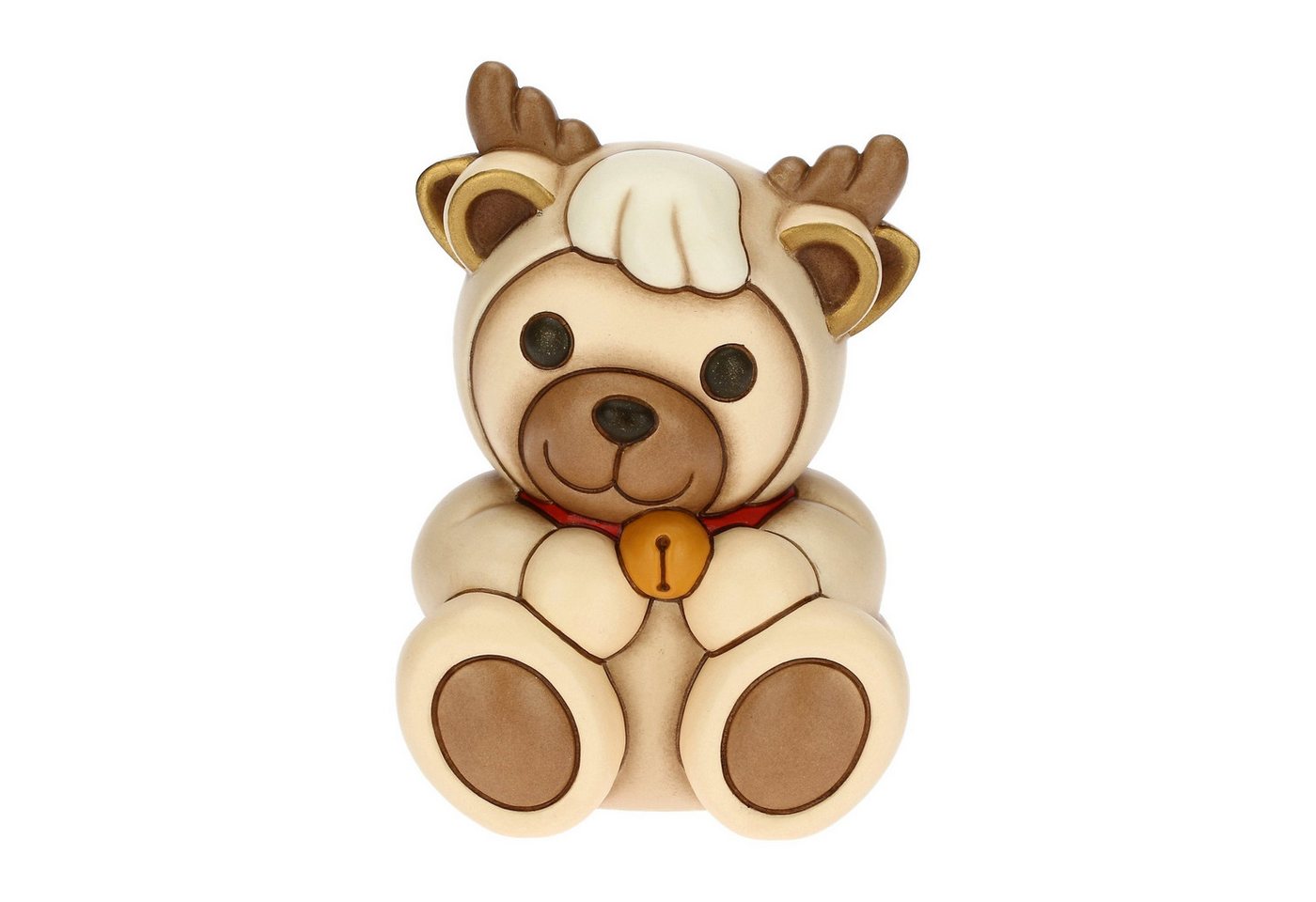 THUN SpA Dekofigur THUN 'Teddy in Rentierkostüm aus Keramik, mittel' 2023 von THUN SpA