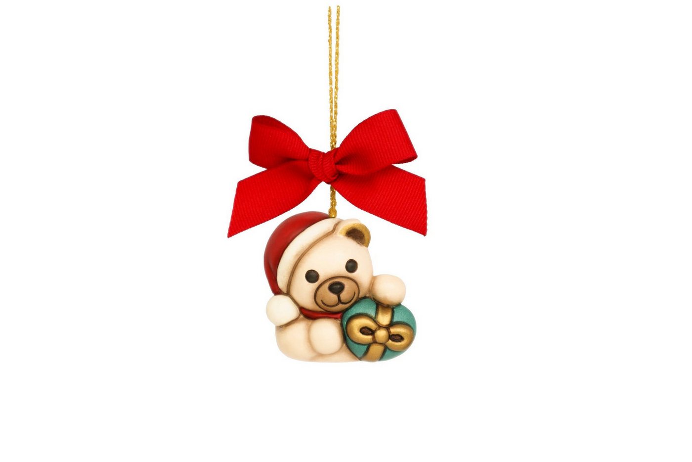 THUN SpA Dekofigur THUN 'Weihnachtsschmuck Teddy mit Geschenk, klein' 2023 von THUN SpA