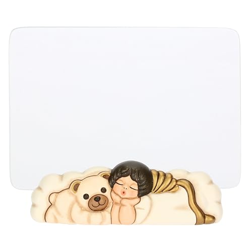 THUN, Bilderrahmen mit Engel und Teddy aus handdekorierter Keramik und Glas, Linie Baby, 14 x 4,7 x 7, Fotobereich 14 x 17 cm THUN, Bilderrahmen mit Engel und Teddy aus handdekorierter Keramik und Glas, Linie Baby, 14 x 4,7 x 7, Fotobereich 14 x 17 cm von THUN