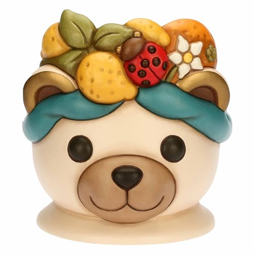 Cachepot Teddy Krone mit Zitronen und Marienkäfer Ella Keramik groß von THUN