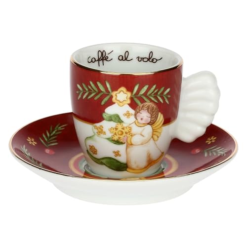 THUN, Espressotasse Special Edition aus Porzellan, Linie Weihnachtswünsche, Ø 6,5 cm, Fassungsvermögen 110 ml von THUN