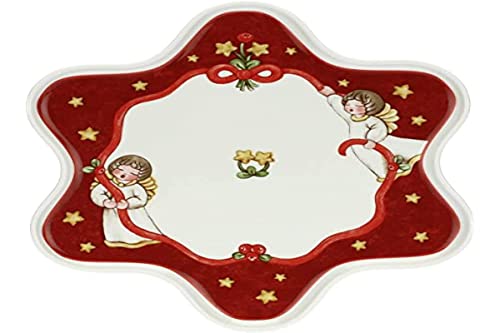 THUN - Sweet Christmas Teller in Sternform - Porzellan - Weihnachtslinie - Wohnzimmer, Dekoration des Hauses - 30 x 23,5 cm von THUN