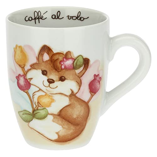 THUN - Becher mit Fuchs Grace - Linie Grace, Home Is Where Your Family Is - Küche, Flugkaffee - Porzellan - 300 ml; Box: 19,5 x 12,5 x 11; Mug: Ø 8,5 von THUN