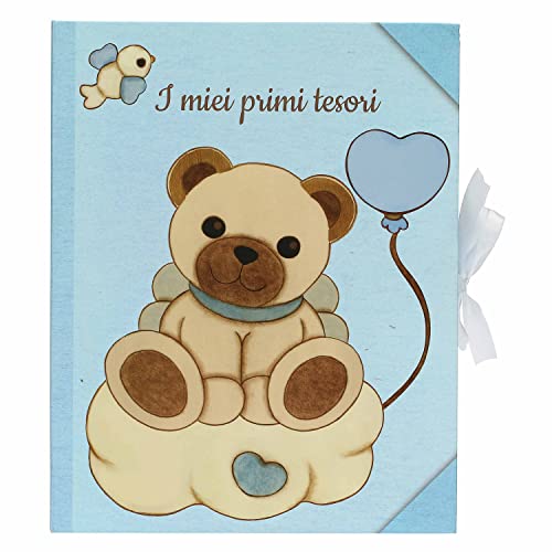 THUN - Blaue Erinnerungsbox mit Teddy - Kinder, Alben und Erinnerungen - Papier - 24 x 30 x 10 cm von THUN