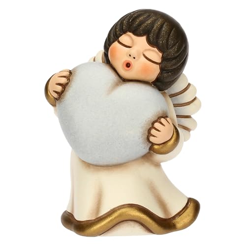 THUN - Engel mit blauem Herz - Keramik - Kollektion Bonboniere - 5,1 x 5,1 x 7,4 cm von THUN