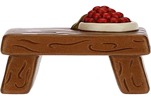 THUN - Figur Krippe Tisch mit Früchten - Weihnachtsdekoration Haus - Klassische Krippe - Keramik - 6,2 x 4,2 x 5,5 h cm von THUN