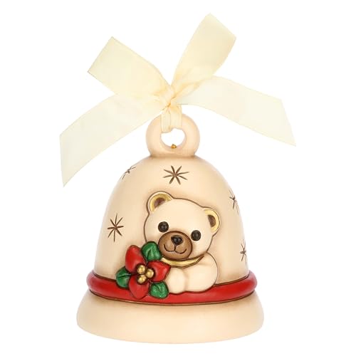 THUN, Glocke mit Teddy, Limited Edition 2024 aus hochwertiger Keramik, Weihnachts-Kollektion, Sammlerstück, Geschenkidee für Weihnachten, 10,5 x 10,6 x 12,1 cm von THUN