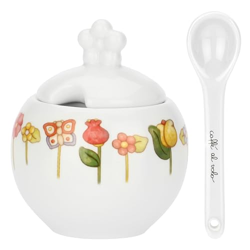 THUN Happy Country Zuckerdose mit Löffel aus Porzellan THUN Happy Country Zuckerdose mit Löffel aus Porzellan von THUN
