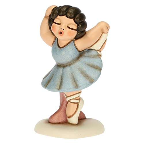 THUN - Ikone Ballerina mit blauem Tutu - Gastgeschenke, Kommunion Gastgeschenke - Handbemalte Keramik - 4,2 x 3,7 x 7 cm h von THUN