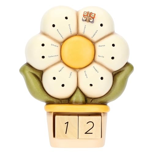 THUN Kalender mit Gänseblümchen und Schmetterling Ella aus Keramik Country von THUN