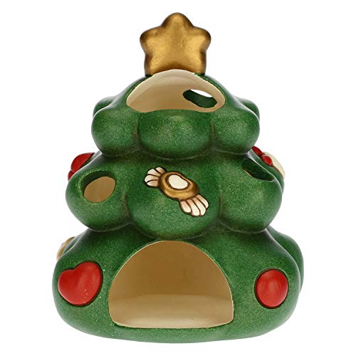THUN - Kerzenhalter in Form eines Weihnachtsbaums - Weihnachtsdekoration Haus - Keramik - 11 x 10,5 x 12,5 cm von THUN
