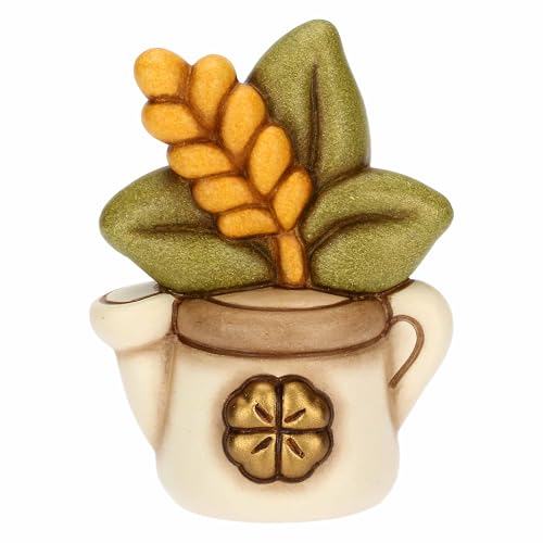 THUN - Mini Gießkanne mit Ährchen - Keramik - Kollektion Bomboniera - 4,6 x 3,3 x 6,1 cm von THUN
