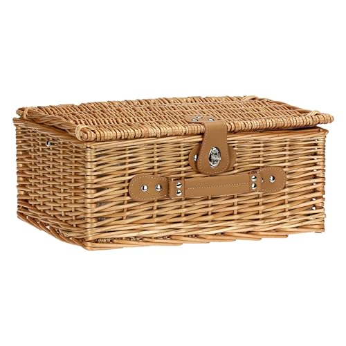 THUN, Picknickkorb aus Weide, Linie Florianne SS24, Geschenkidee, 40 x 30 x 17 cm von THUN