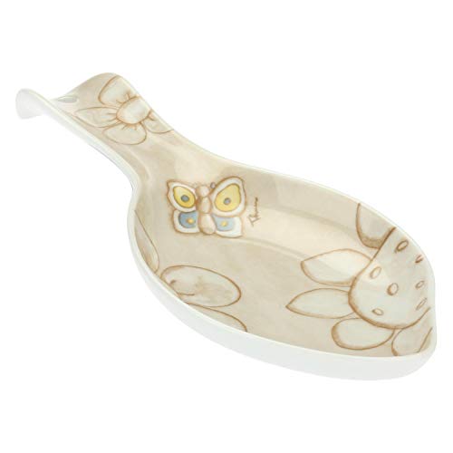 THUN - Schöpfkelle, verziert mit Schmetterlingen und Blumen - Küchenzubehör - Linie Elegance - Porzellan - 23,8 x 12 x 3 cm von THUN
