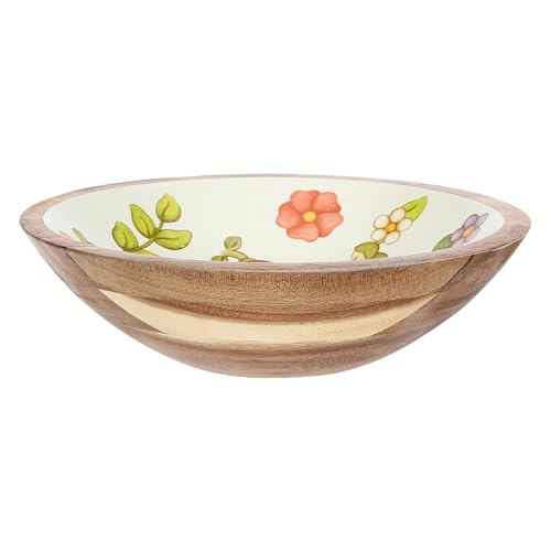 THUN, Schale aus Akazienholz, emailliert, handverziert mit Blumenmotiven, mittlere Version, Linie Happy Country, 18 x 18 x 5 cm THUN, Schale aus Akazienholz, emailliert, handverziert mit Blumenmotiven, mittlere Version, Linie Happy Country, 18 x 18 x 5 cm von THUN