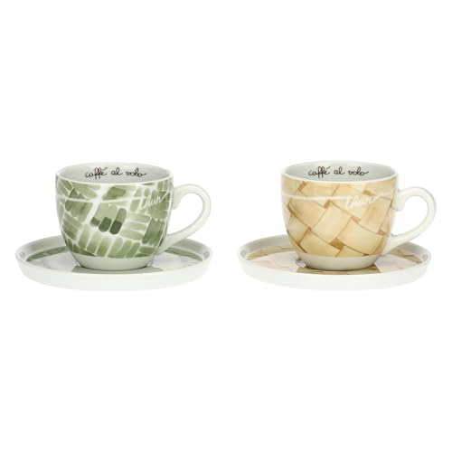 THUN Set aus 2 Frühstückstassen mit Untertasse aus Porzellan Umarmungen von THUN
