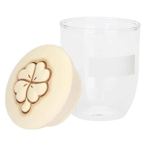 THUN - Vorratsdose aus Glas mit Kleeblattdeckel aus Keramik von THUN
