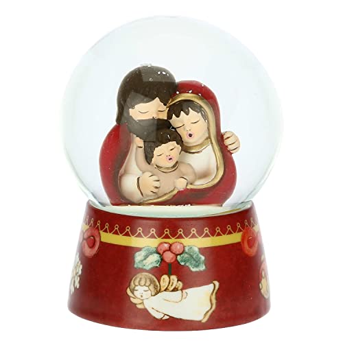 THUN - Weihnachten 2022 - Boule de Neige mit Heiliger Familie - Weihnachtsgeschenkidee 2022 - Glas, Harz und Keramik handdekoriert - 8,7 x 8,7 x 11,4 cm h von THUN