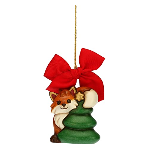 THUN - Weihnachtsschmuck Fuchs Grace mit großem Baum - Keramik - Weihnachtslinie - Wohnzimmer, Dekoration des Hauses - 5,6 x 4,5 x 6,3 cm h von THUN