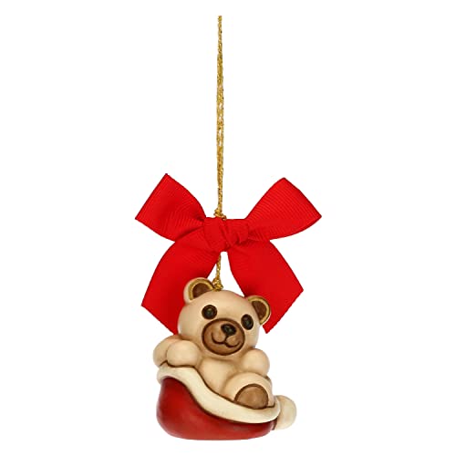 THUN - Weihnachtsschmuck Teddy Klein - Keramik - Weihnachtslinie - Leben, Dekoration des Hauses - 4,5 x 3,7 x 4,8 cm h von THUN