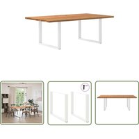vidaXL Esstisch Hellbraun 220x120x74 cm Massivholz Eiche Rechteckig vidaXL Esstisch Hellbraun 220x120x74 cm Massivholz Eiche Rechteckig von THUN