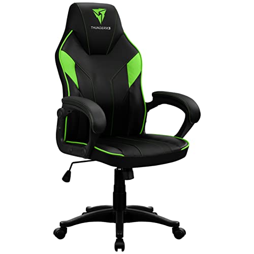 ThunderX3 EC1 Gaming Stuhl für die Besten Gamer und E - Sportler, die an PC und Konsolen Spielen; Es bietet Komfort und Ergonomie beim Spielen (Schwarz/Grün) von ThunderX3