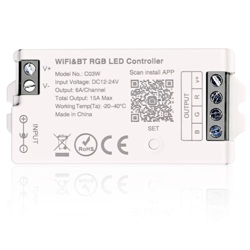 TUNICHX RGB SMD FCOB 4-PIN-LED-Streifen 2,4 GHz WiFi-Gruppensteuerung Alexa Google Home Smartphone-App-Steuerung Kompatibel mit WR01RF LM096 FUT095 FUT096 B3 T3 Mi-Boxer/Mi-Light RGB-Fernbedienung TUNICHX RGB SMD FCOB 4-PIN-LED-Streifen 2,4 GHz WiFi-Gruppensteuerung Alexa Google Home Smartphone-App-Steuerung Kompatibel mit WR01RF LM096 FUT095 FUT096 B3 T3 Mi-Boxer/Mi-Light RGB-Fernbedienung von THUNGCIT