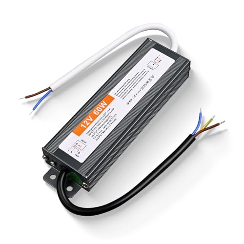 Wasserdichtes IP67-LED-Netzteil, Niederspannungs-Transformator-Adapter, LED-Treiber, Beleuchtungstransformator-Konverter für LED-Streifen, LED-Display und Außenbeleuchtung (12V 60W) von THUNGCIT