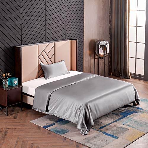 THXSILK Seidenbettwäsche Set 2 teilig, Bettbezug 135 x 200 cm und 40 x 80 cm Kissenbezug, Hypoallergen 19 Momme Maulbeerseide Bettwäsche, Ultra Weich und Glatt, Grau THXSILK Seidenbettwäsche Set 2 teilig, Bettbezug 135 x 200 cm und 40 x 80 cm Kissenbezug, Hypoallergen 19 Momme Maulbeerseide Bettwäsche, Ultra Weich und Glatt, Grau von THXSILK