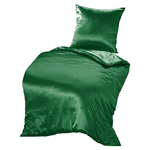 THXSILK Seidenbettwäsche Set 2 teilig, Bettbezug 155 x 220 cm und 80 x 80 cm Kissenbezug, Hypoallergen 19 Momme Maulbeerseide Bettwäsche, Ultra Weich und Glatt, Smaragdgrün THXSILK Seidenbettwäsche Set 2 teilig, Bettbezug 155 x 220 cm und 80 x 80 cm Kissenbezug, Hypoallergen 19 Momme Maulbeerseide Bettwäsche, Ultra Weich und Glatt, Smaragdgrün von THXSILK
