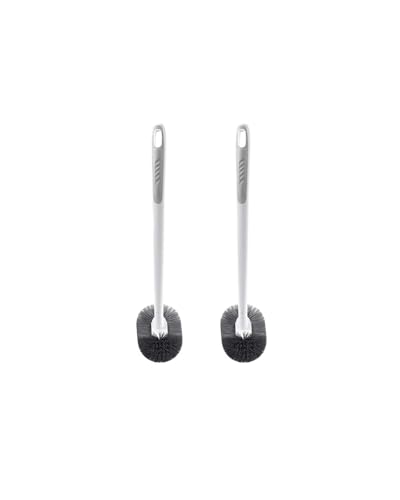 1/2-teilige Haushalts-Toilettenbürste ohne tote Ecken, an der Wand montierte Toilettenbürste mit langem Griff, spezielle Reinigungs-Hockbürste(2pcs) von THXSXMO
