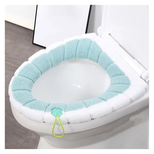 1 STÜCK Warme, Bequeme Toilettensitzabdeckung Badezimmer Toilettensitz Closestool Waschbar Weich Wärmer Matte Abdeckung Pad Kissen Tapa WC Matte F1128(Green) von THXSXMO