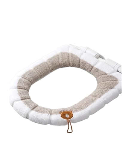 1 STÜCK Warme, Bequeme Toilettensitzabdeckung Badezimmer Toilettensitz Closestool Waschbar Weich Wärmer Matte Abdeckung Pad Kissen Tapa WC Matte F1128(Khaki) von THXSXMO