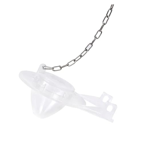 2 Zoll Toiletten-Ablassventil-Klappenabdeckung Toiletten-Klappe Badezimmer-Tank Wassersparer Home Seal Tank PVC-Klappenabdeckung oder Edelstahlkette(Transparent 1 set) von THXSXMO