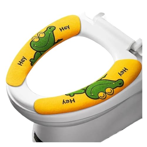 2 teile/satz Weiche Cartoon Waschbar Kissen WC Toilette Klebrige Sitz Pad Bad Wärmer Sitz Deckel Abdeckung Universal WC Sitz Abdeckung(A GRAY ENLARGE) von THXSXMO