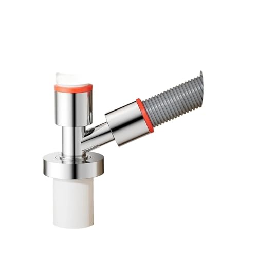 Fallrohr for Waschmaschine, Dreiwege-Wasserverteiler, Entwässerungskanal, Geruchs- und Überlaufschutz, spezieller Bodenablaufanschluss(WHITE) von THXSXMO