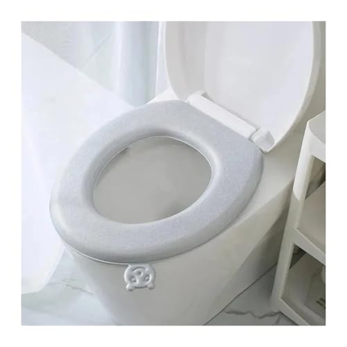 Handlift-Toilettensitzbezug, pastöses Toilettenkissen, verdickt, for vier Jahreszeiten, universelles Toilettensitzkissen-Zubehör(Gray,2pcs) von THXSXMO