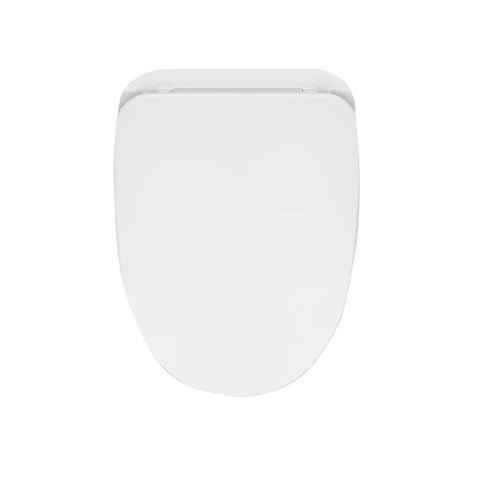 Intelligenter Toilettensitz Elektrische Bidetabdeckung Smart Bidet beheizter Toilettensitz LED-Licht Wc Smart Toilettensitzdeckel(WHITE,110V-130V) von THXSXMO
