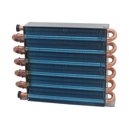 Kleiner Kondensatorkühler mit Gehäuse, Kühl-/Gefrierschrank, wassergekühlt, Wärmetauscher aus Aluminiumlamellen und Kupferrohren mit luftgekühltem Ventilator(164x173) von THXSXMO