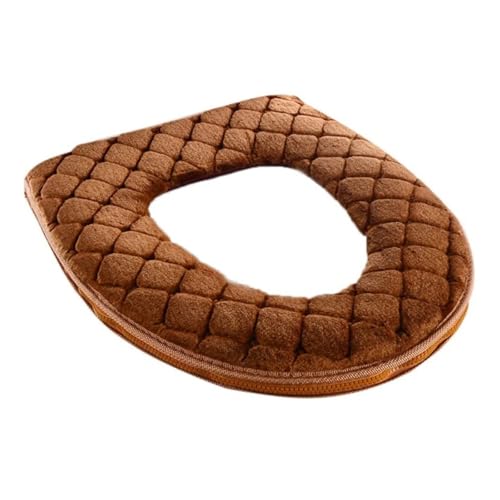 Toilettensitzkissen, Winter-Samt, warmer Sitzbezug, waschbar, universelle Toilettensitzmatte, Badezimmer-Sitzbezug, Toilettendeckel-Zubehör(B) von THXSXMO
